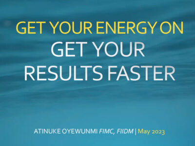 Get Your Energy On, Get Your Results Faster